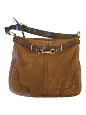 COACH LEATHER HOBO BAG #12460 VINTAGE ADJUSTABLE STRAP BROWN DISTRESSED